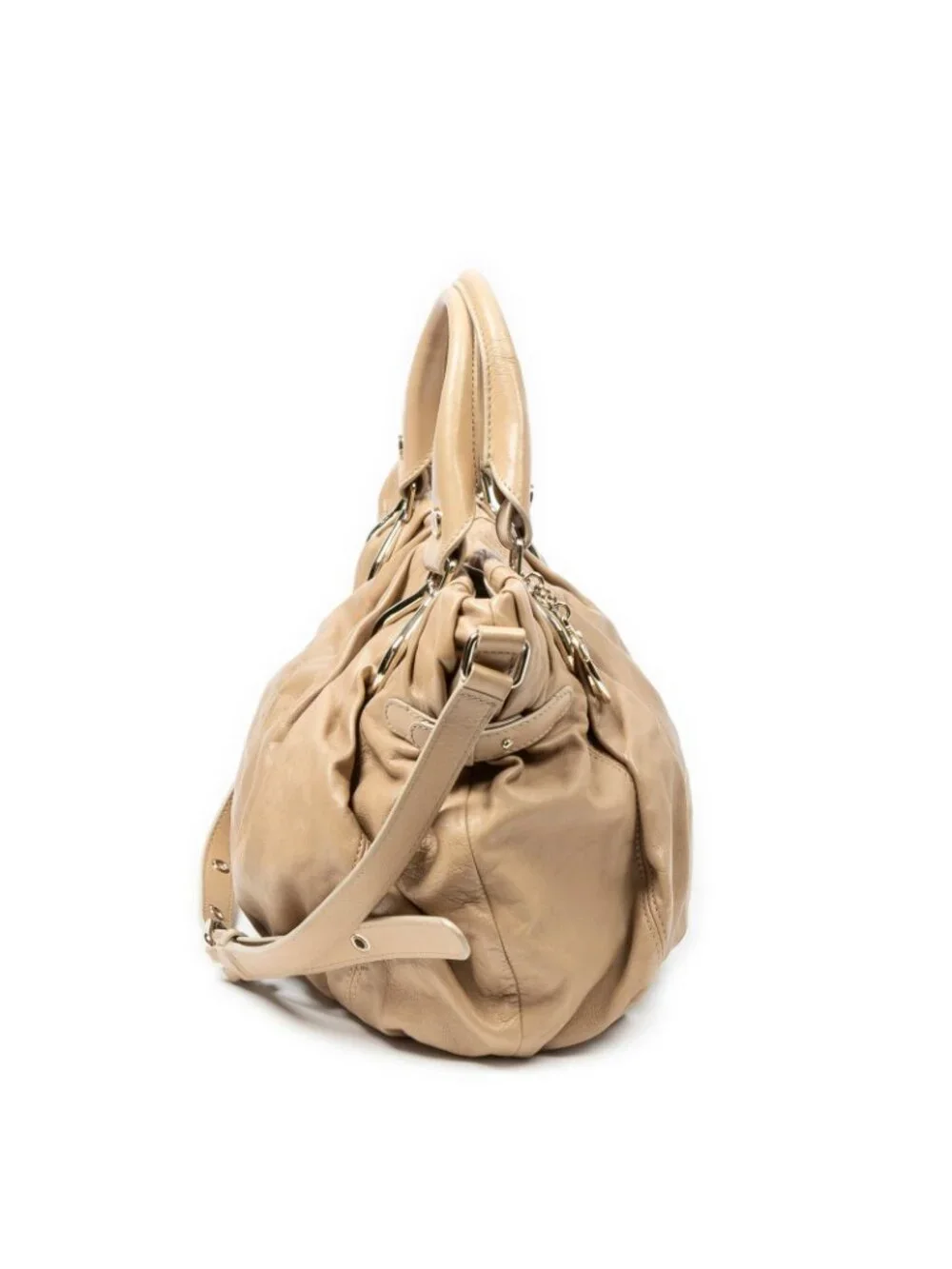 Celine Small Pop Tote Bag Beige Calfskin Leather